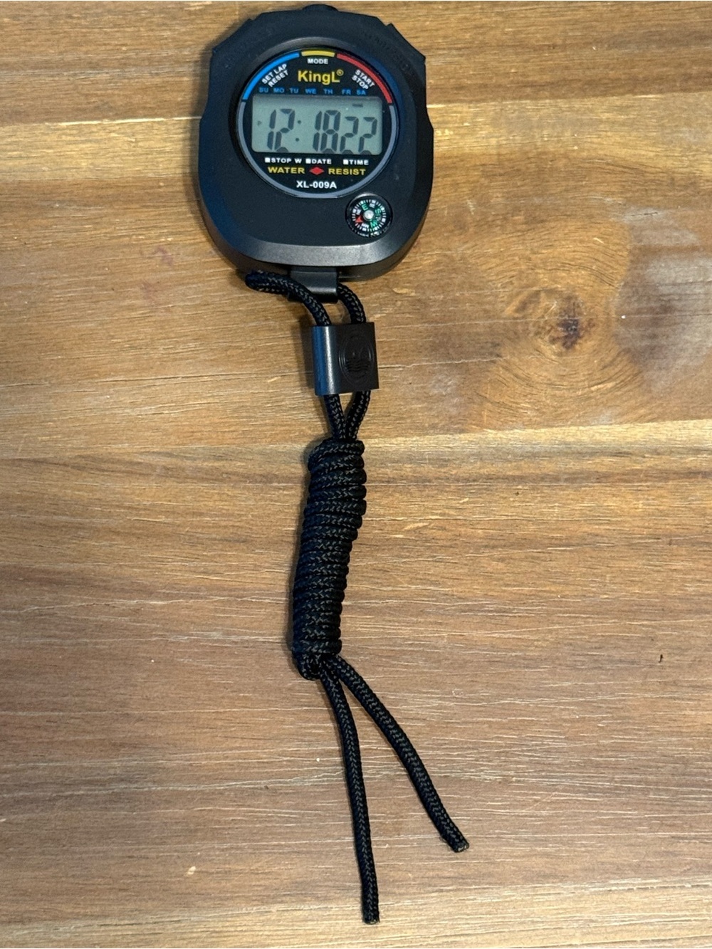 Digital Stopwatch in Black - Water Resistant